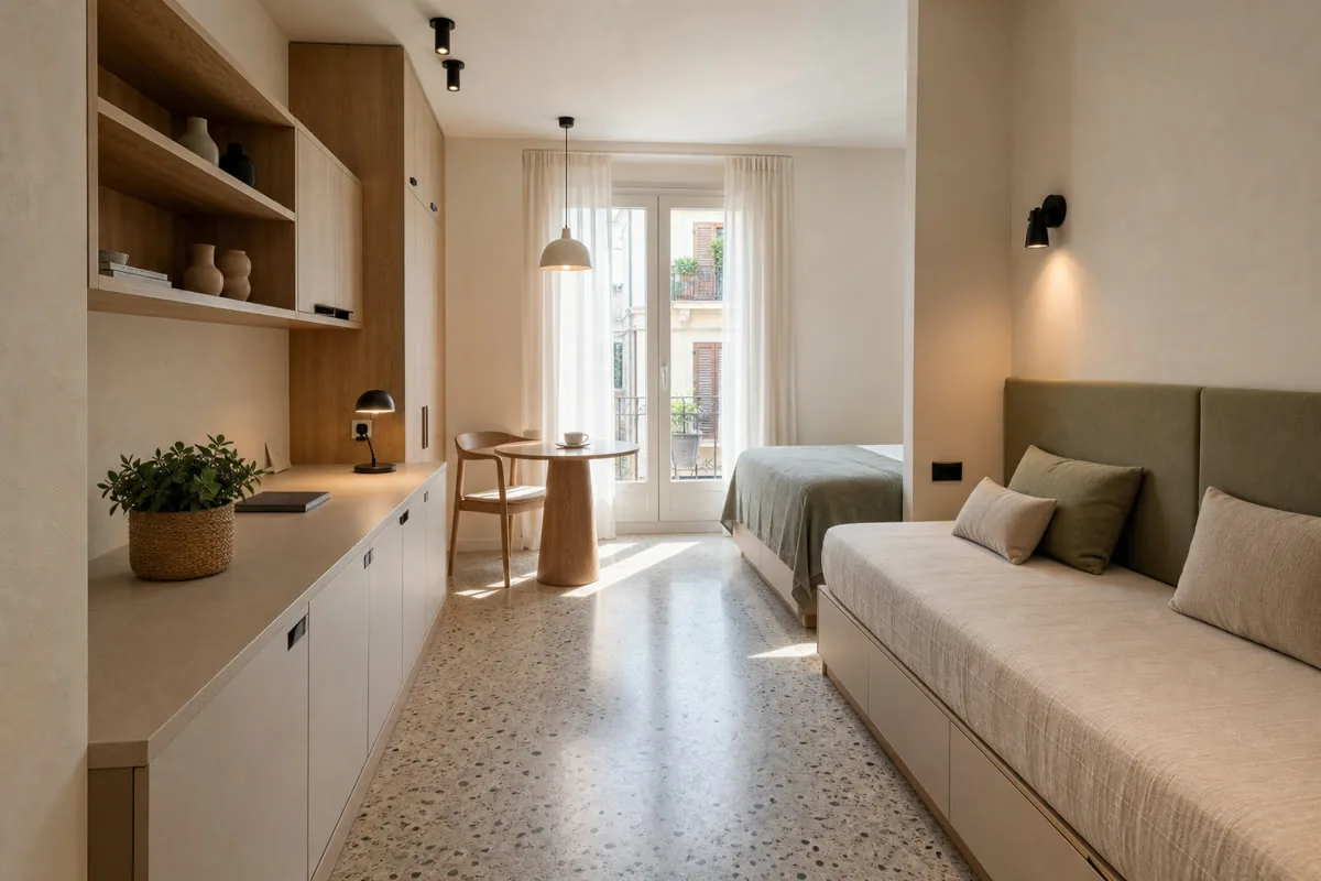 Visualización orientativa de mobiliario a medida para hoteles en Oropesa del Mar